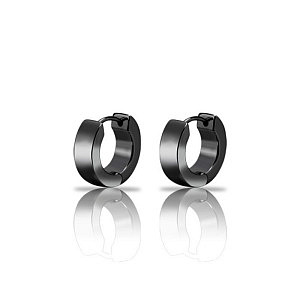 Kreole, 14 x 4.5 mm, Chirurgenstahl schwarz