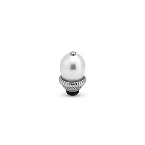 TWISTED Stein, PEARL CROWN, White Pearl, 8 mm