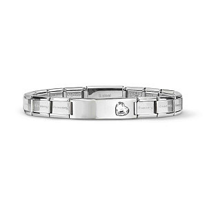 Trendsetter Armband, Herz, CZ weiss, 18 cm