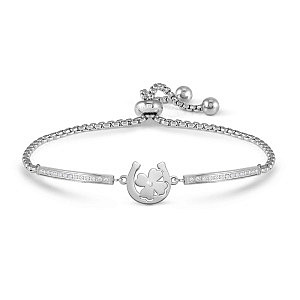 Milleluci Beloved Armband, Hufeisen mit Kleeblatt, 19 cm