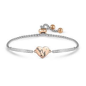 Milleluci Beloved Armband, Katze, 19 cm, rosévergoldet