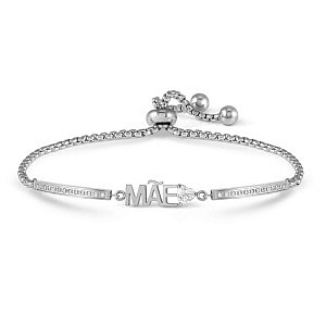 Milleluci Family Bracelet, Mãe, ZC blanc, 19 cm