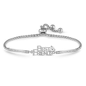 Milleluci Family Bracelet, Best Friends, ZC blanc, 19 cm