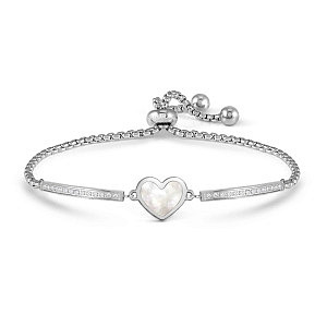 Milleluci Beloved Armband, Herz, Perlmutt, 19 cm