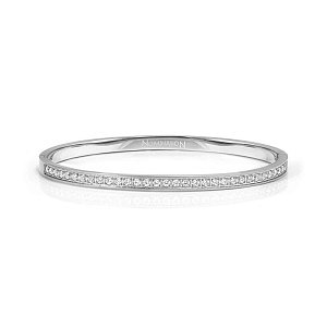 Pretty Bangles Satinshine Bracelet, ZC blanc, Satin Finish, diverses tailles