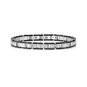 Virtus Code Bracciale, Nero / Bianco, 21 cm