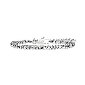 Virtus Code Bracciale, Diamant, nero, 22 cm