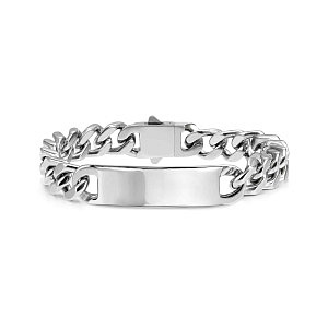 Bold Steel Armband, Panzerkette mit Plakette, schmal, diverse Grössen