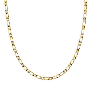 Bold Steel Collier, Poli, 55 cm, plaqué or