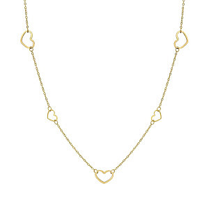 Ritmatika Collier, Cœur, 42 cm, plaqué or