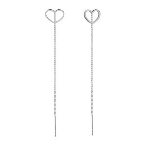 Ritmatika Boucle d'oreilles pendantes, Cœur, 7 cm