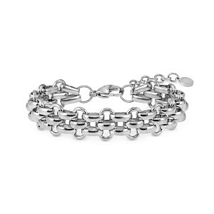 Wear&Style Armband, Doppelte Kette, 21 cm