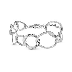 Wear&Style Armband, Gehämmerte Kette, 20 cm