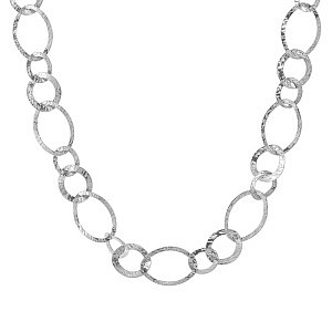 Wear&Style Halskette, Gehämmerte Kette, 95 cm