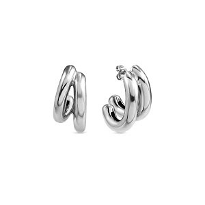 Wear&Style Boucles d'oreilles, Double brin, 1.2 x 2.2 cm
