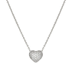 Lifepoetry Halskette, Herz, Pavé weiss, 49 cm