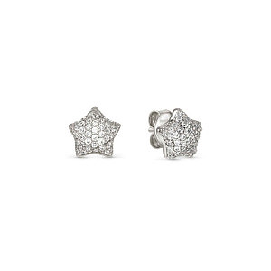 Lifepoetry Boucles d'oreilles, Étoile, Pavé blanc