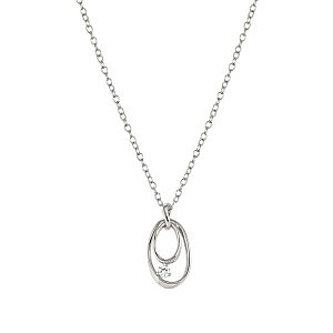 My Rebel Art Collana, Oval, CZ bianco, 46 cm