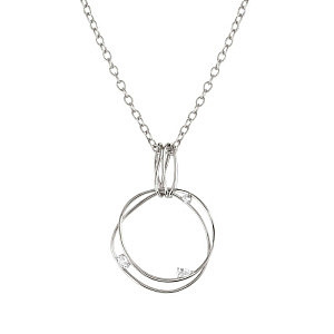 My Rebel Art Collana, Cerchio, CZ bianco, 50 cm