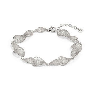 Leaf of Light Armband, Ovale, üppig, 20.5 cm