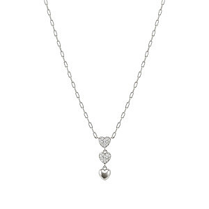 Precious Moves Collana, Cuore, Pavé bianchi, 46 cm