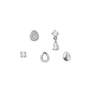 Precious Moves Boucles d'oreilles, Oval, Set de 5 motifs