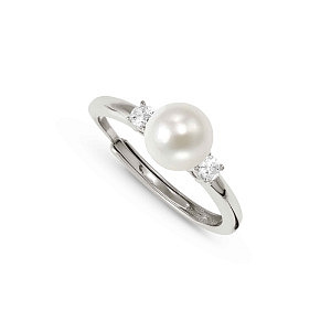 Siren Dream Bague, Perle blanche, diverses tailles