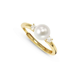 Siren Dream Bague, Perle blanche, diverses tailles