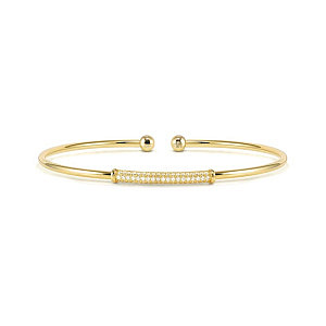 Siren Dream Bracciale, Pavé bianchi, Ø 5.8 cm, placcato oro