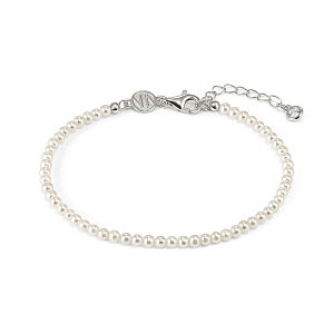 Siren Dream Bracciale, Perla bianco, ricco, 19 cm