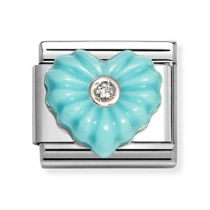 Silvershine Symboles, Cœur, Turquoise