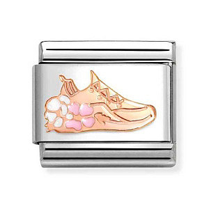 Rosegold Symbole, Sneaker mit Blumen