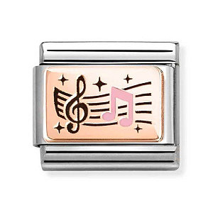 Rosegold Plate, Clé de sol avec notes musicale