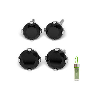 Nora, Set mit 2 Paaren, Chirurgenstahl weiss