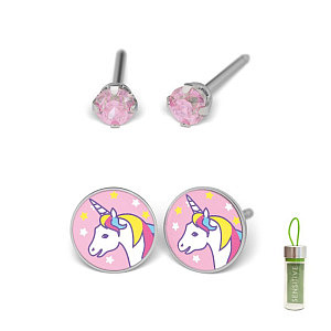 Mia, Set mit 2 Paaren, Chirurgenstahl weiss