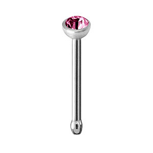 Kugelstopper, Kristall rosa, Stabstärke: 0.8 mm, Titan