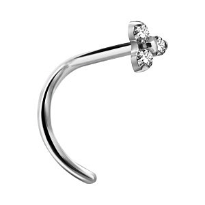Spirale Trinity, CZ weiss, 2.5 mm, Titan