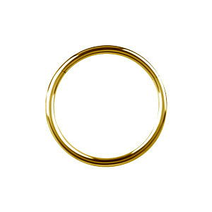 Nasenring, geschlossen, 8 mm, Titan vergoldet