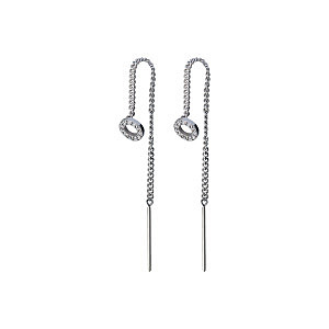 Donut, CZ weiss, ∅ 6 mm, Länge 65 mm, Chirurgenstahl