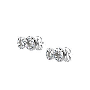 Infinity, CZ weiss, 10 x 4 mm, Chirurgenstahl