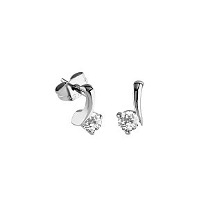 CZ weiss, 9 x 5 mm, Chirurgenstahl