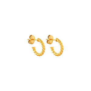 Kreole Kordel, 15 x 2.5 mm, Chirurgenstahl vergoldet