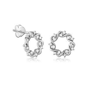 Kreis, CZ weiss, 11 mm, Chirurgenstahl