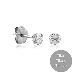 Tiffany mit Kristall, 4 mm, Titan