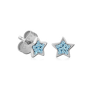 Stern, Kristall Aquamarin, 6.5 mm, Chirurgenstahl