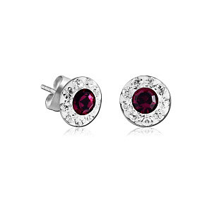 Amethyst, Kristall weiss, 6 mm, Chirurgenstahl
