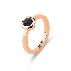 VIVID Set, VIVÉ / BASIC CZ, Transparent Black, Ring 2 mm, Stein 5 mm