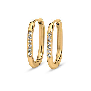 FRIENDS Boucles d'oreilles, LILA CZ, Crystal, 15 x 22 mm