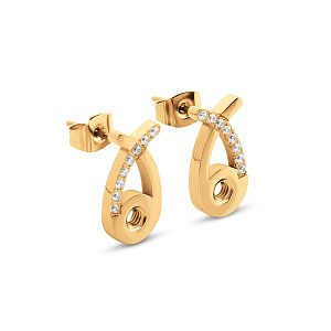 TWISTED Boucles d'oreilles, TABITA, Crystal, 15 mm
