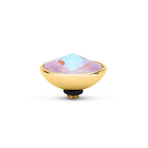 TWISTED Stein, GRADIENT, Crystal Lavender Delite, 12 mm, vergoldet